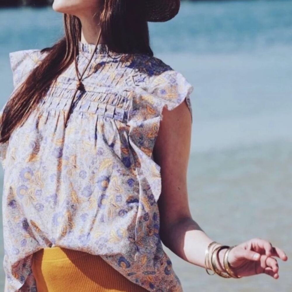 Anthropologie Love The Label‎ Ruffle Josepha Top Sz M
